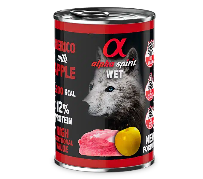 Alpha Spirit Dog Cans Pork with Yellow Apple 400g