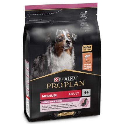 PRO PLAN Medium Adult Sensitive Skin Salmão