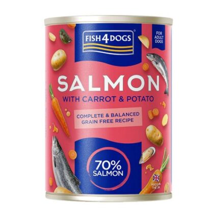 Fish 4 Dogs Finest Salmon w/ Carrot & Potato 395g