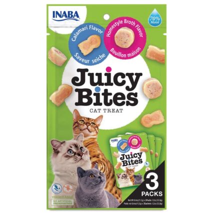 CHURU Cat Juicy Bites Calamares/Caldo caseiro 3x11gr