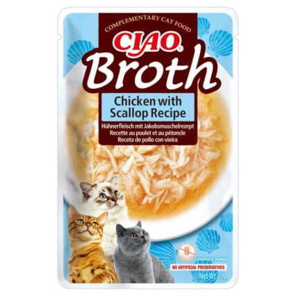CHURU Gato Broth Receita de Frango com Veira 40gr