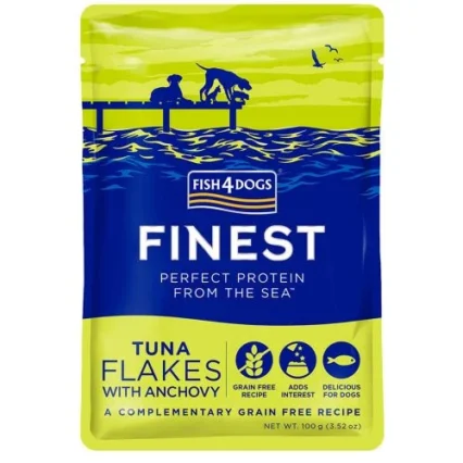 Fish 4 Dogs Tuna Flakes w/ Anchovy 100g