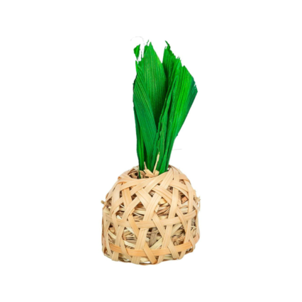 Abacaxi em Bamboo c/ Folhas de Milho e Feno 6.5x14cm
