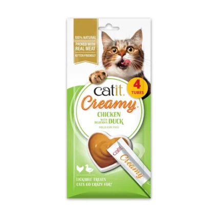 Catit Creamy Frango e Pato 4x10gr