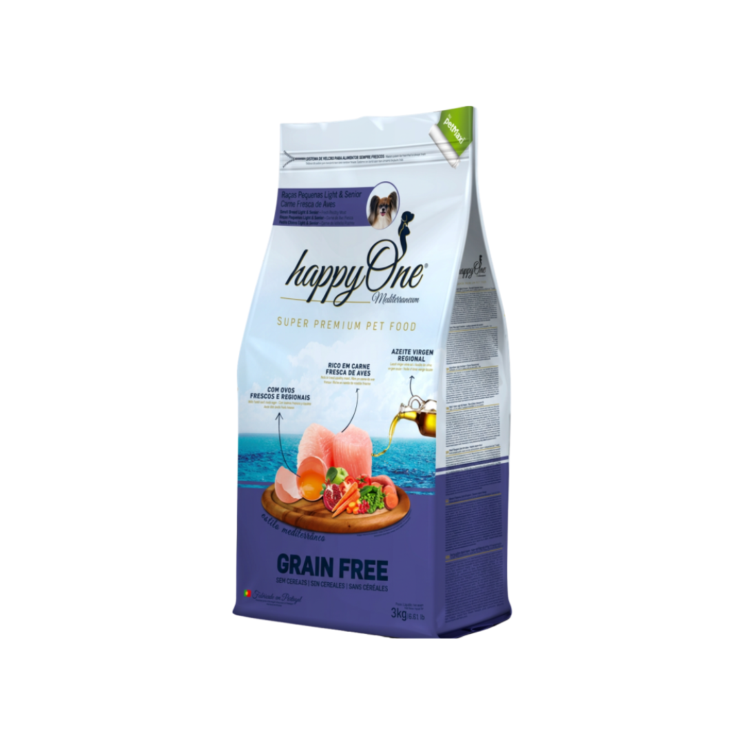 Happy One Mediterrânea Small Breeds Light & Senior 3Kg