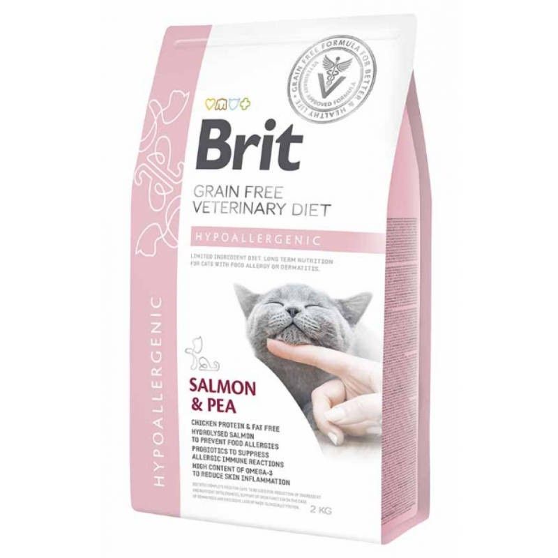 Brit Veterinary Diet Cat Hypoallergenic Grain free Salmon e Pea