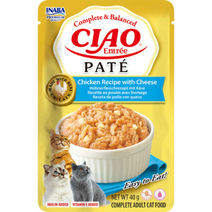 Ciao Cat Entree Pate Receita de Frango com Queijo 40gr