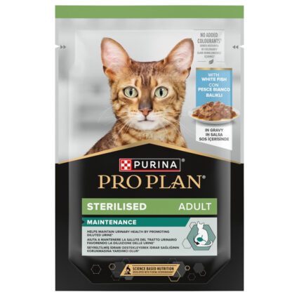 Pro Plan Cat Sterilized Nutrisavour Peixe Branco 85g