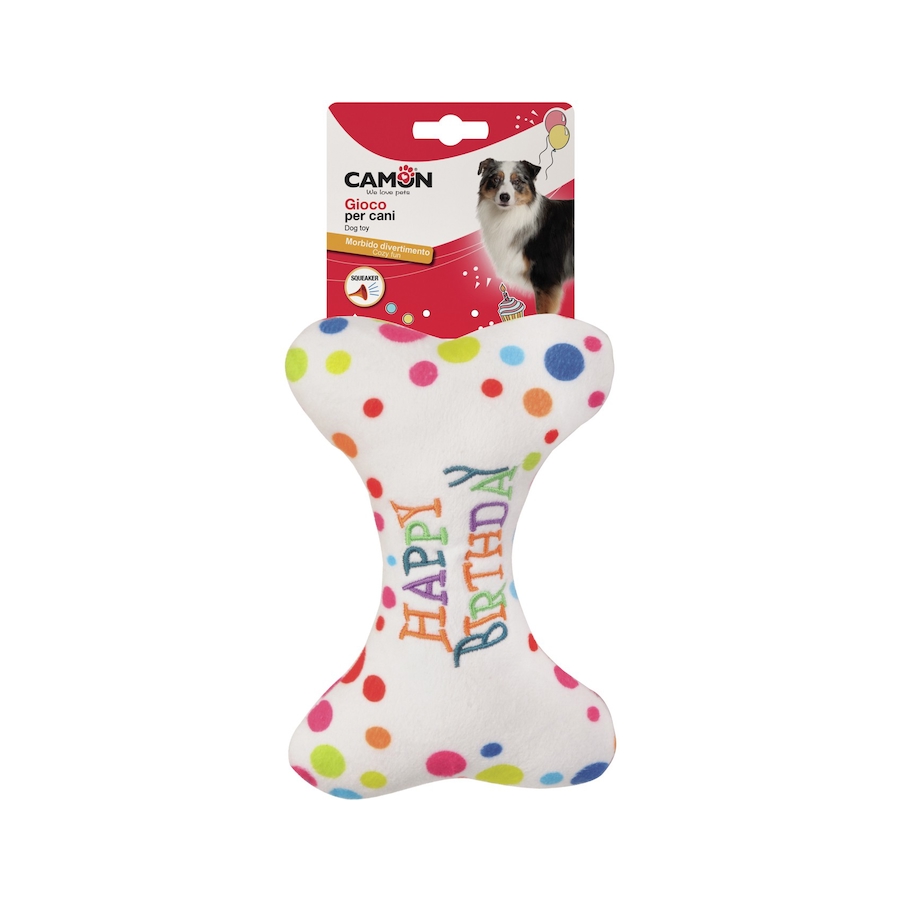 Brinquedo Camon Osso Aniversário c/Som 18cm