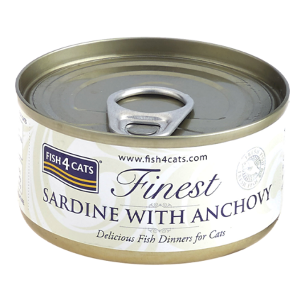 Fish 4 Cats Finest Sardinha com Anchovas 70gr