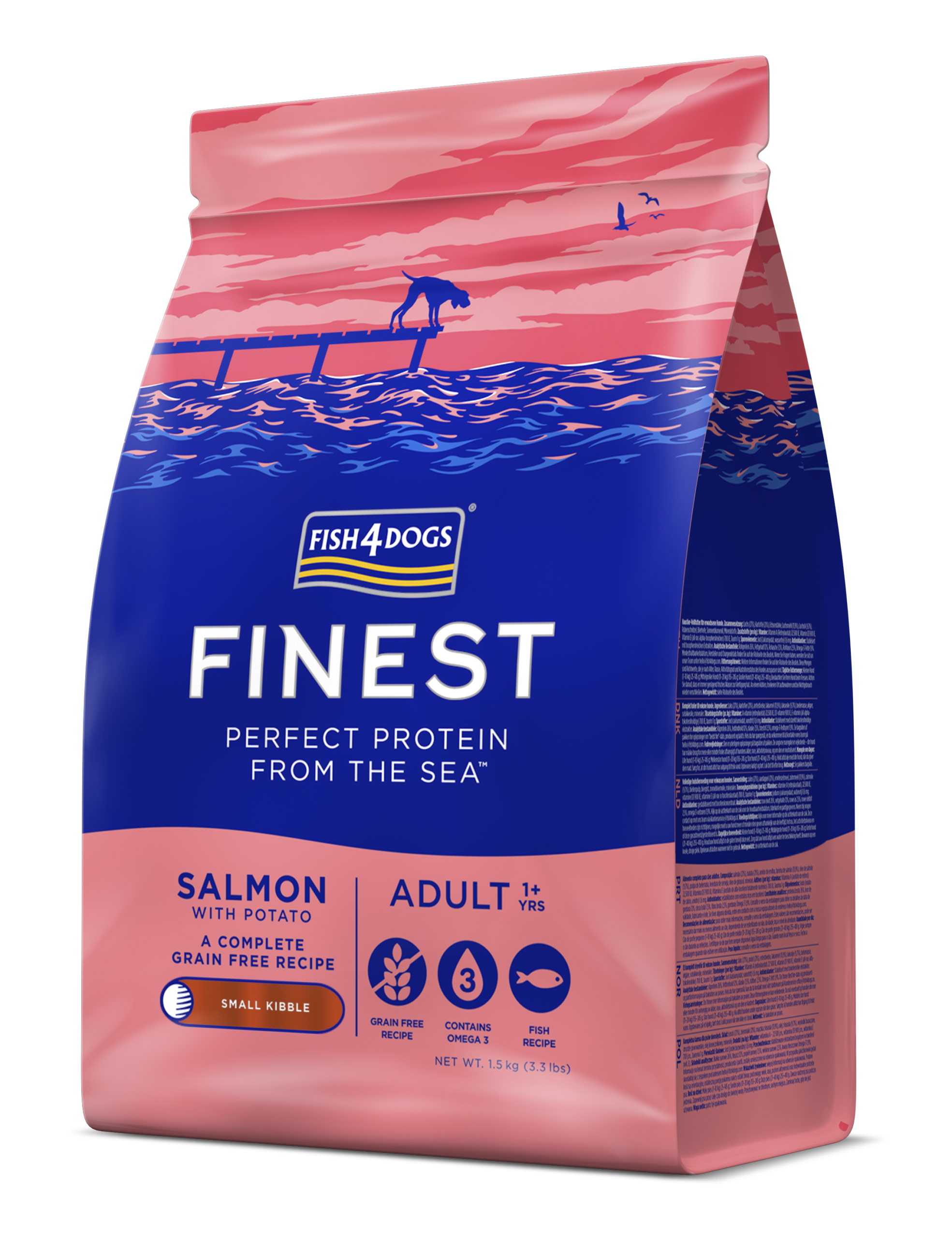 Fish 4 Dogs Adulto Salmão e Batata Small Breed 1,5kg