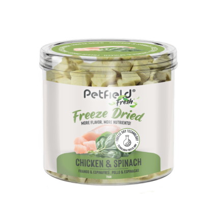 Petfield Fresh Freeze Dried Frango e Espinafres 70gr
