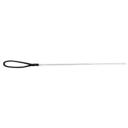 Trela Cromada c/Pega Nylon Preto