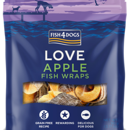 Fish 4 Dogs Love Apple Fish Wraps 90gr